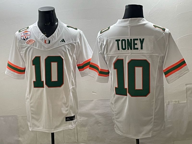 Men 2026 Miami Hurricanes #10 Toney White 3th generations Nike Limited NCAA Jersey 09